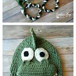 Dinosaur Braided Earflap Hat Free Crochet Pattern