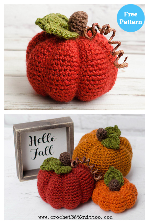 Fall Pumpkins Free Crochet Pattern 
