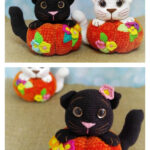 Halloween Amigurumi Cat in Pumpkin Crochet Pattern