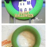 Halloween Bat Wreath Free Crochet Pattern