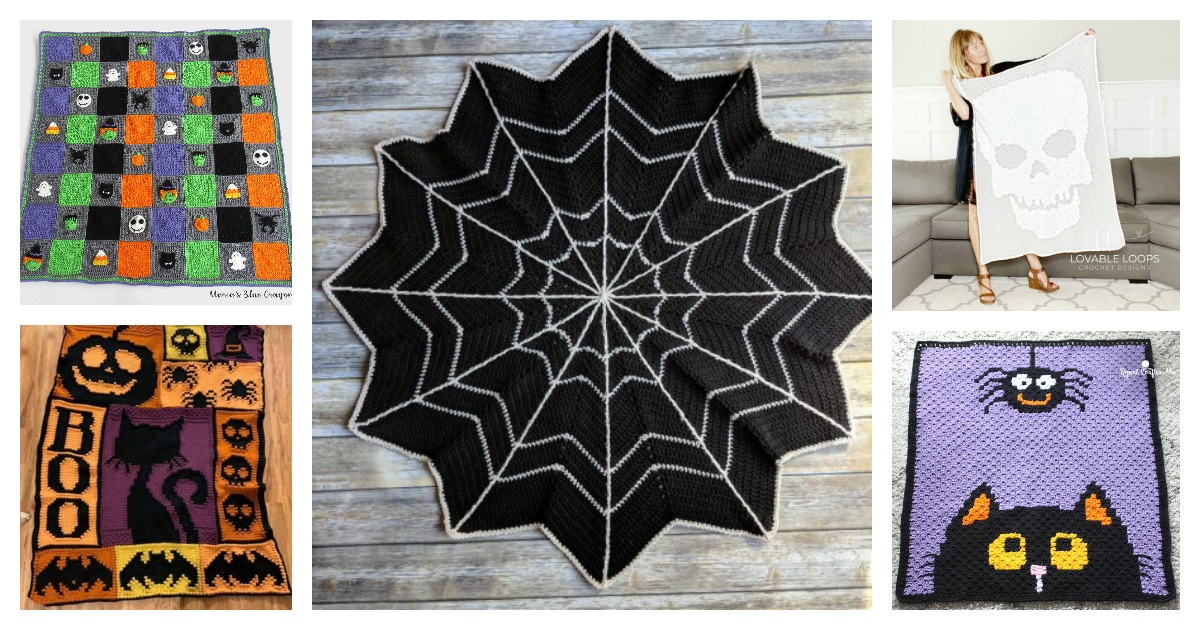 10 Halloween Blanket Free Crochet Pattern and Paid