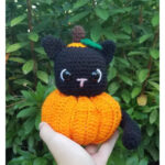 Halloween Pumpkin Cat Free Crochet Pattern