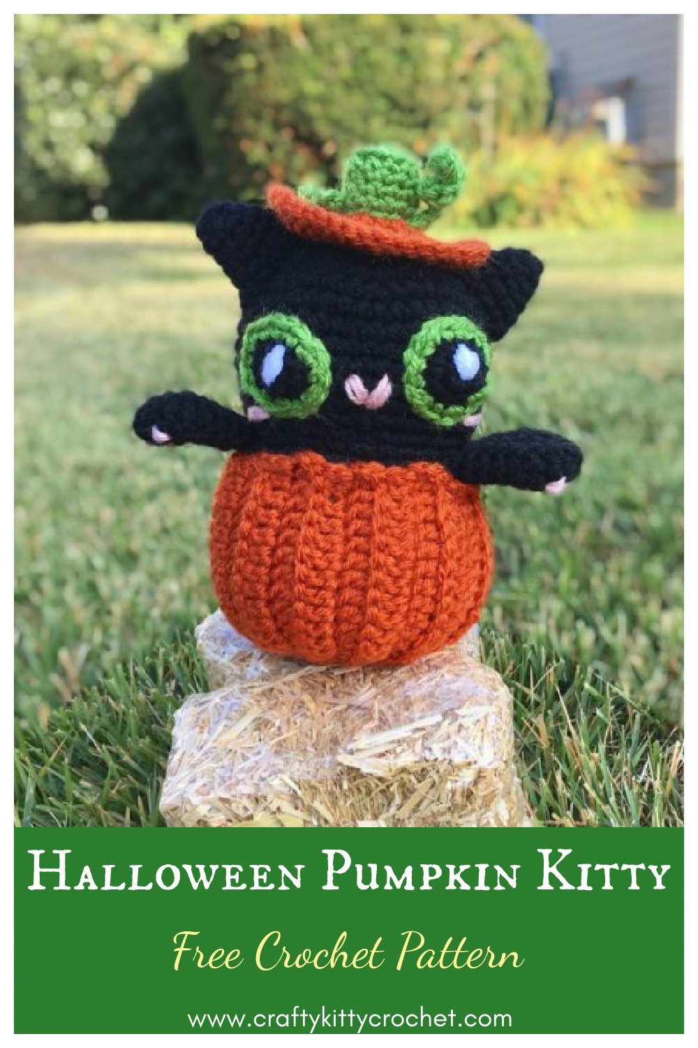 Spooky Pumpkin Cat Amigurumi Free Crochet Pattern