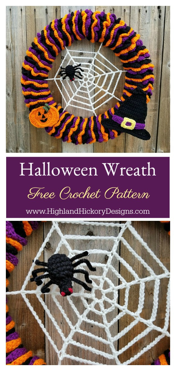 Halloween Wreath Free Crochet Pattern