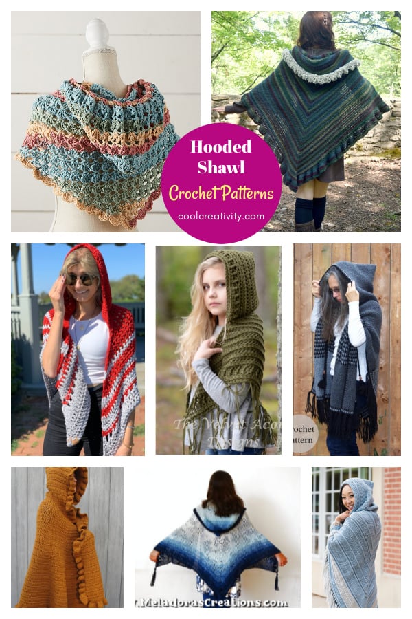 Hooded Shawl Free Crochet Pattern and Paid 