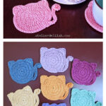 Kakao Cat Coaster Free Crochet Pattern and Video Tutorial