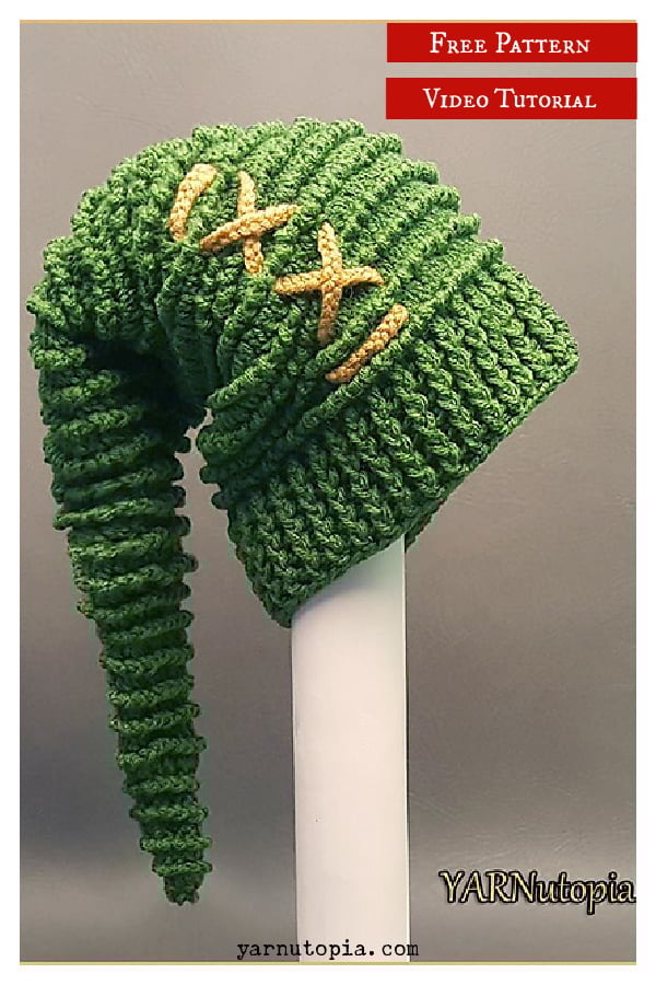 Link to the Past Stocking Cap Free Crochet Pattern and Video Tutorial