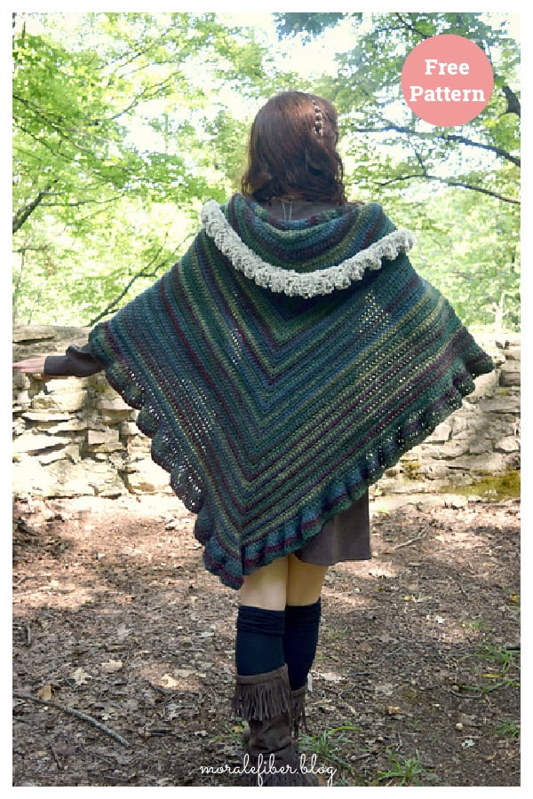 Novella Hooded Shawl Free Crochet Pattern