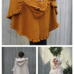 Ruffled Hooded Shawl Crochet Pattern