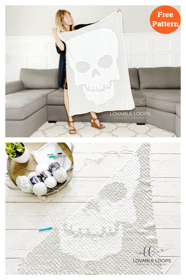 Skeleton Blanket Free Crochet Pattern