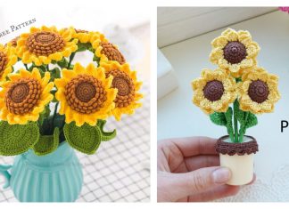 Sunflower Bouquet Free Crochet Pattern and Paid