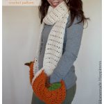 Super Scarf with Pumpkin Pockets Free Crochet Pattern