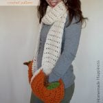 Super Scarf with Pumpkin Pockets Free Crochet Pattern