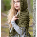 The Brocade Hooded Shawl Crochet Pattern