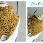 Versatile Button Cowl Free Crochet Pattern