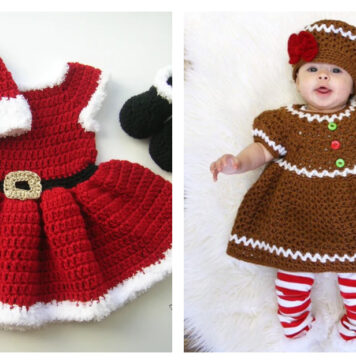 10 Christmas Baby Outfit Crochet Patterns