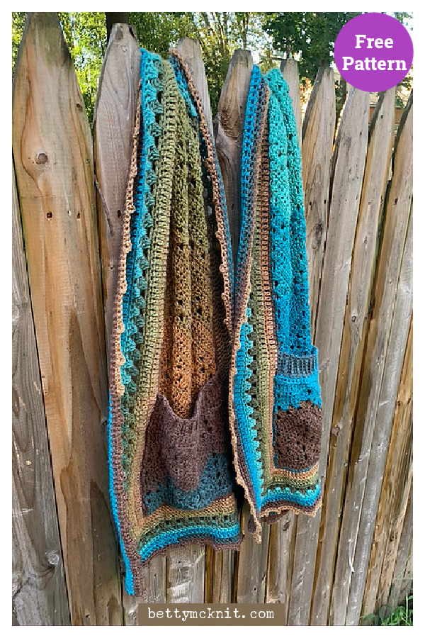 6-Day Pocket Shawl Free Crochet Pattern