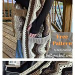 6-Day Sideways Pocket Shawl Free Crochet Pattern