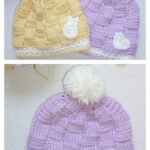 Basketweave Baby Beanie Hat Free Crochet Pattern