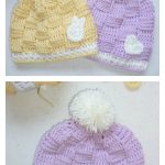 Basketweave Baby Beanie Hat Free Crochet Pattern