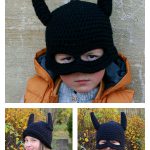 Bat Mask Hat Free Crochet Pattern