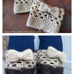 Bow Boot Cuffs Free Crochet Pattern