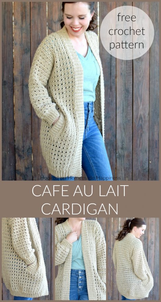 Cafe au Lait Cardigan Free Crochet Pattern