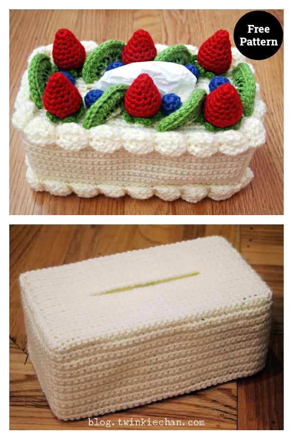 Cake Tissue Box Cozy Free Crochet Pattern