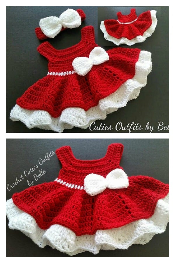 Christmas Baby Dress Crochet Pattern