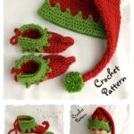 Christmas Elf Baby Hat and Shoe Set Crochet Pattern