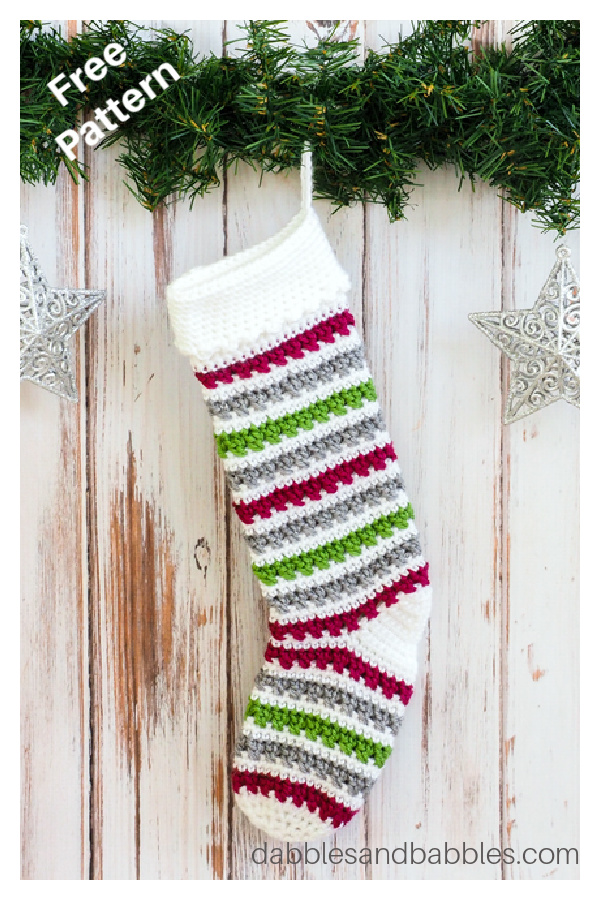 Christmas Stocking Free Crochet Pattern 