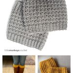 Comfy Squares Boot Cuffs Free Crochet Pattern