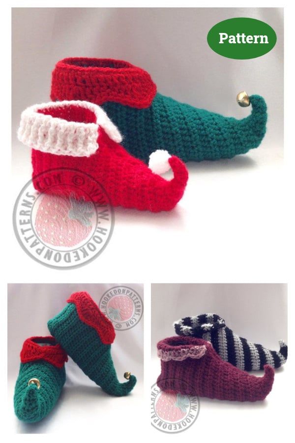 Curly Toes Elf Slipper Shoes Crochet Pattern