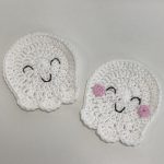 Cute Ghost Coaster Free Crochet Pattern