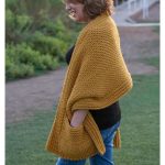 Easy Pocket Shawl Free Crochet Pattern and Video Tutorial