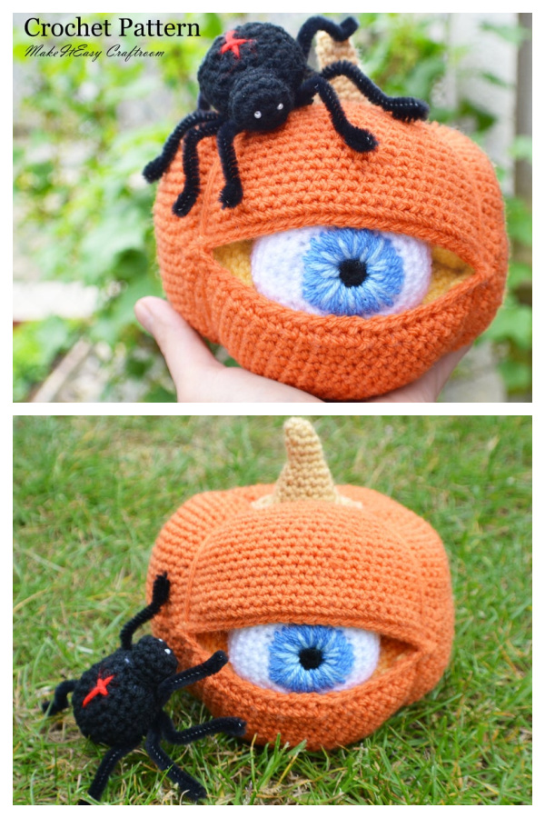 Halloween One Eyed Pumpkin Crochet Pattern