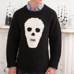 Halloween Skull Sweater Free Crochet Pattern