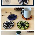 Halloween Spider Web Coasters Crochet Pattern