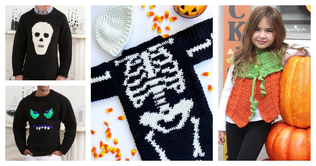 Halloween Sweater Free Crochet Pattern Cool Creativities