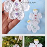 Heart Angel Applique Ornament Free Crochet Pattern