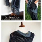 Kosh Tunisian Pocket Shawl Free Crochet Pattern