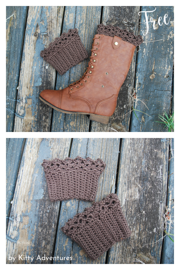 Lace Boot Cuff Free Crochet Pattern