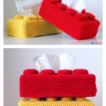 Lego Brick Tissue Box Cover Free Crochet Pattern