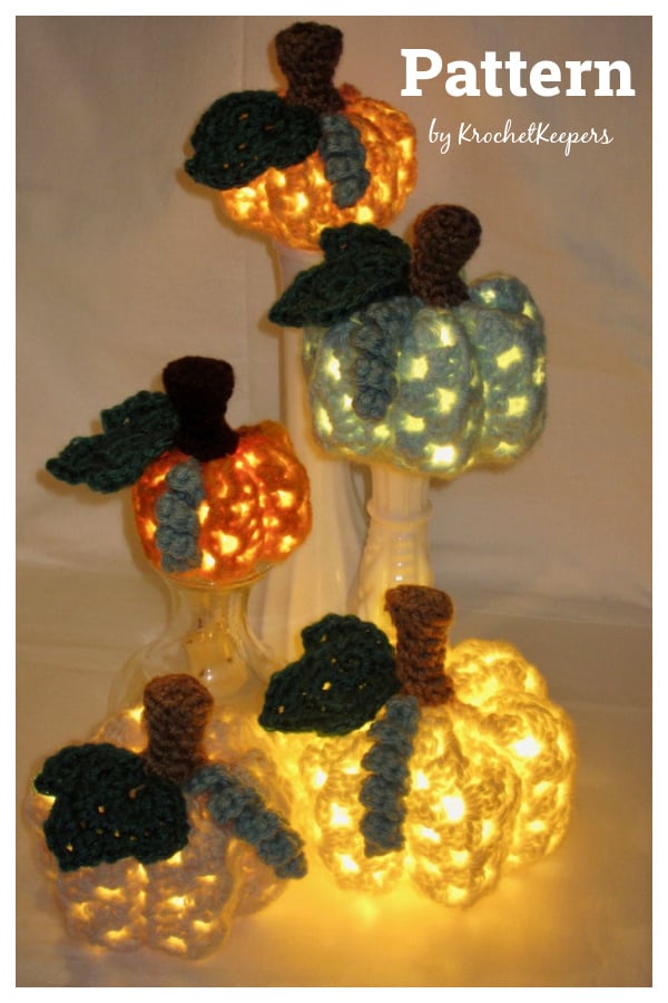 Lighted Granny Pumpkins Crochet Pattern 