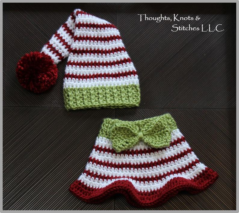 Little Elf Hat & Skirt Crochet Pattern