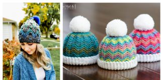 Lovely Chevron Hat Free Crochet Pattern and Paid