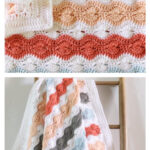 Modified Catherine’s Wheel Stitch Baby Blanket Free Crochet Pattern and Video Tutorial