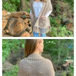 Pine Gap Pocket Shawl Free Crochet Pattern
