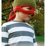 Pizza Ninja Mask Hat Free Crochet Pattern