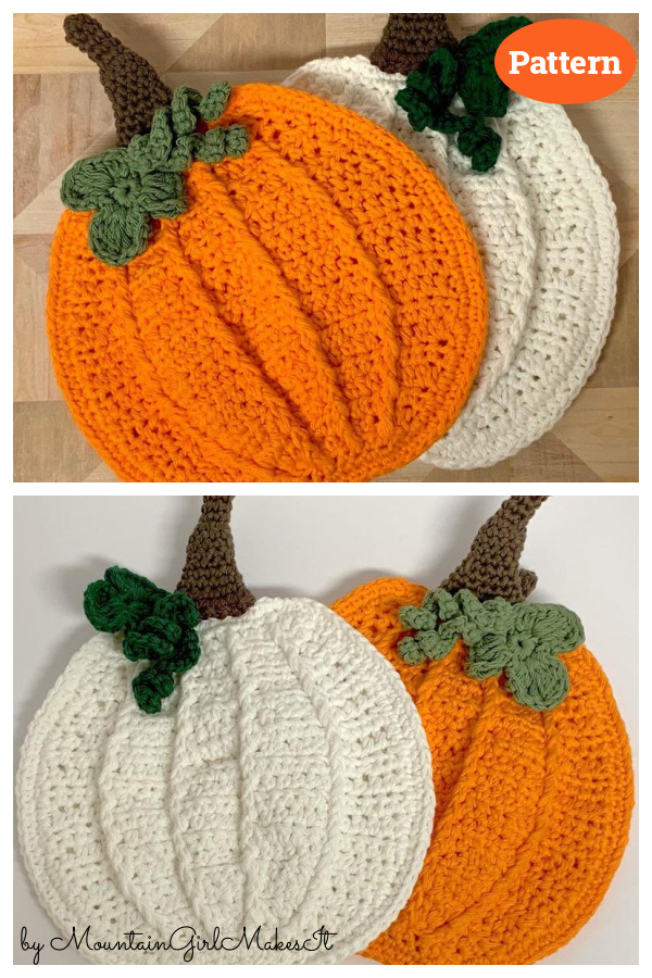 Plump Pumpkin Potholder Crochet Pattern 